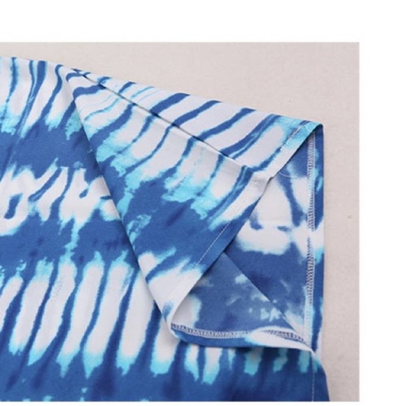 Tie Dye Caftan Beach Swim Coverup Maxi Dress - Picture 9 of 14